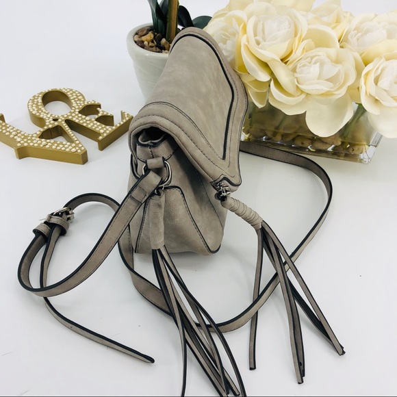 Faux Suede Fringe Crossbody Bag - Picture 2 of 8